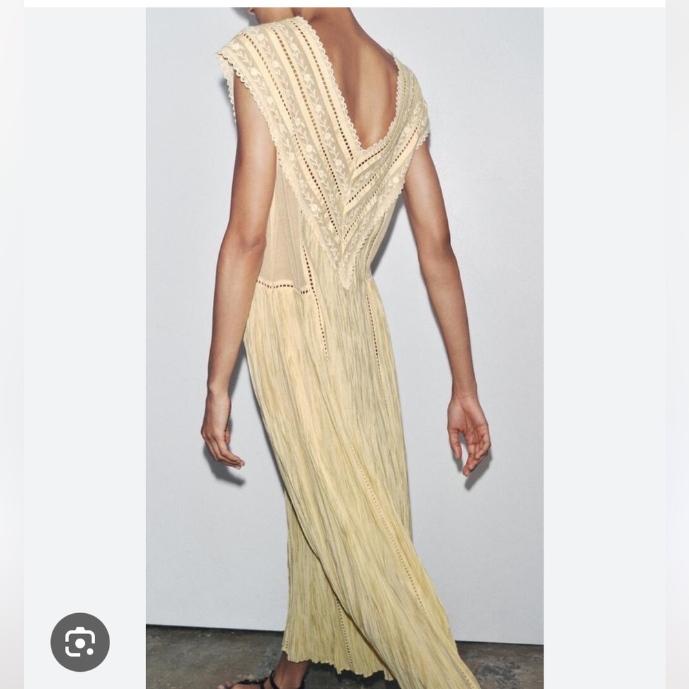 Zara Cream Fringe Midi Dress - Picture 3 of 11